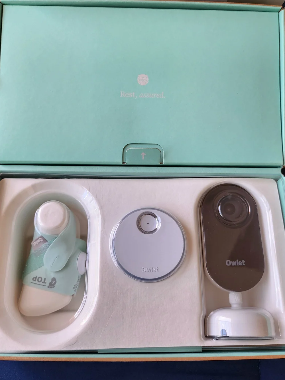 Owlet Dream Duo Gen 3 Baby Monitor Bundle 2K HD Cam Mint Green - New